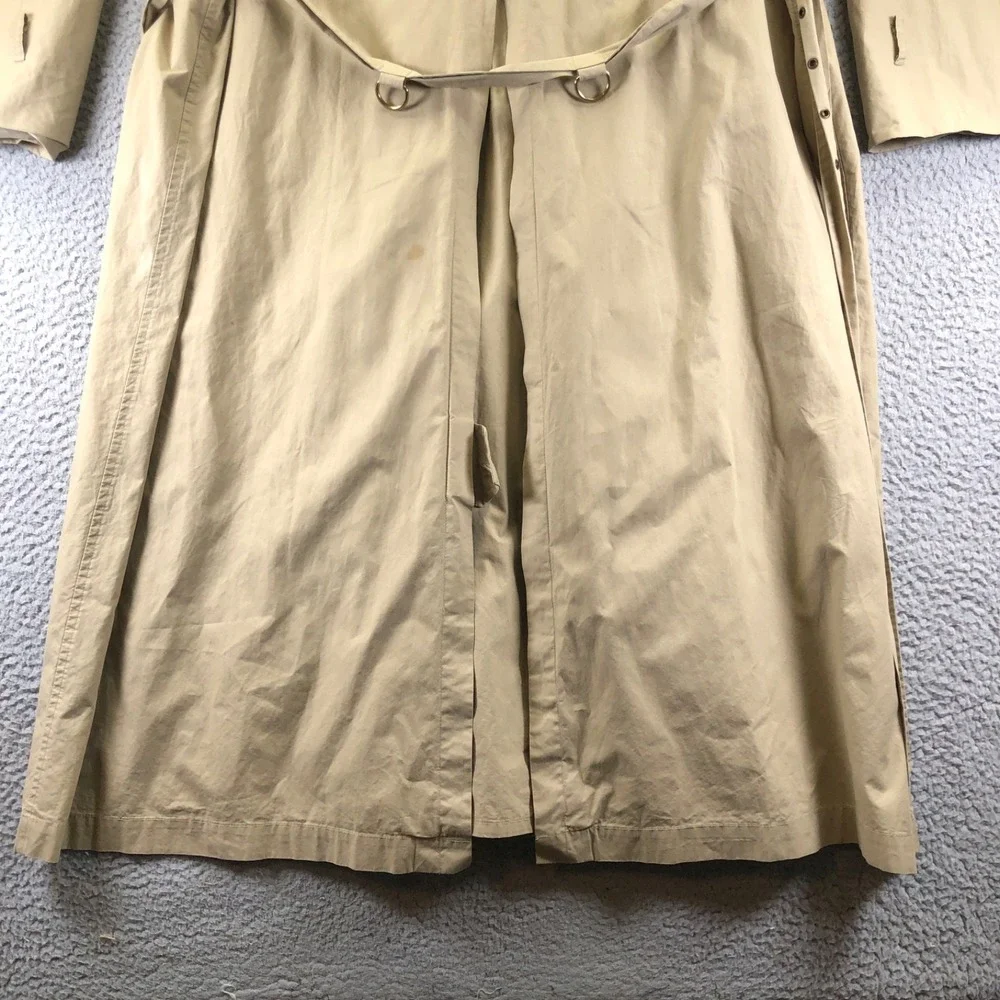 Vintage Polo Ralph Lauren Trench Coat Men Large Beige Double Breasted Belted 90s